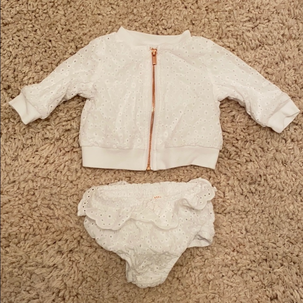 Cat & Jack Eyelet Jacket and Bloomers Set